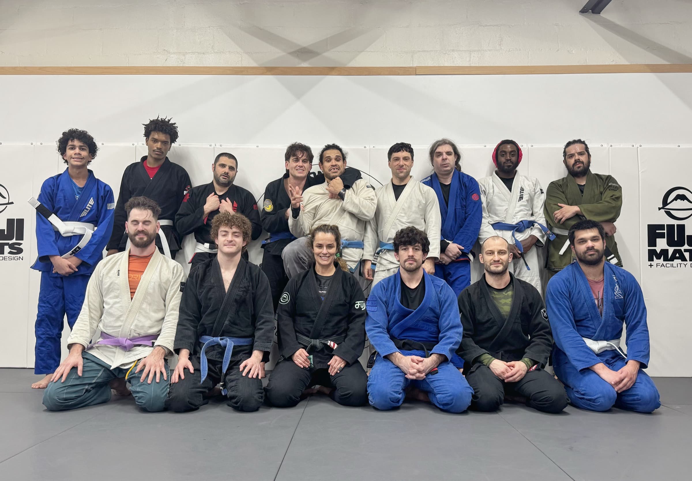 BJJ gi class group photo at Diamondheart Brooklyn