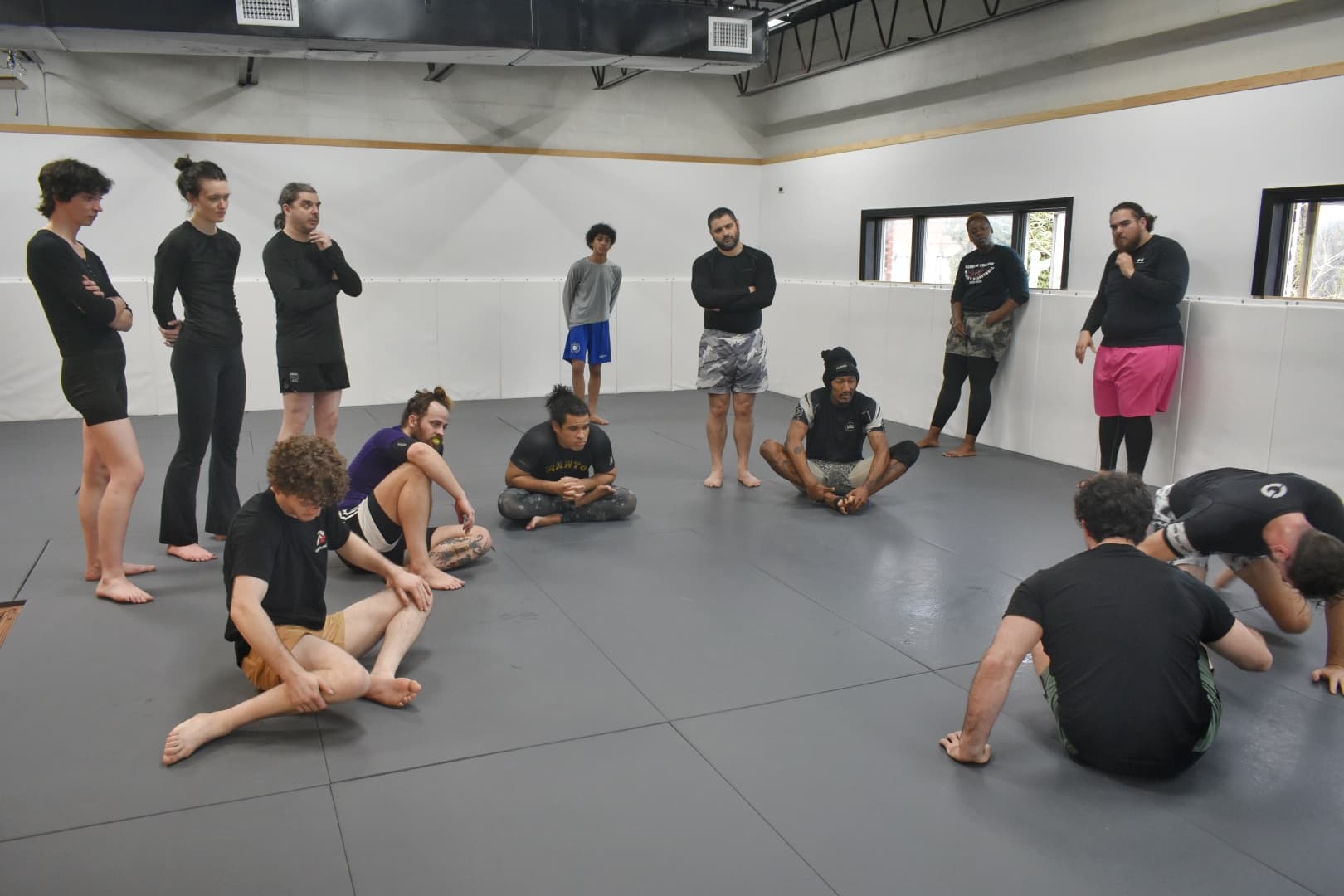 No-gi BJJ class at Diamondheart Brooklyn