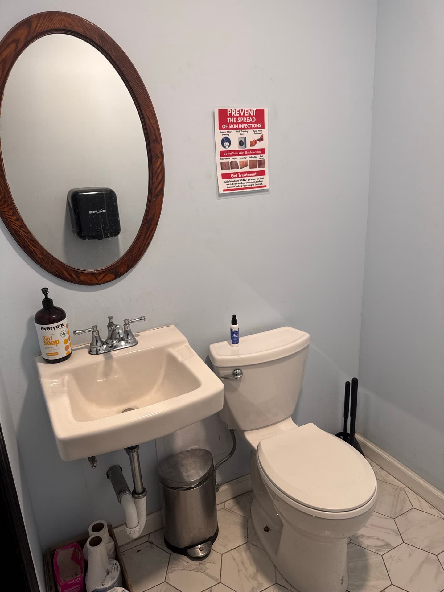 Sink and toilet in Diamondheart downstairs restroom
