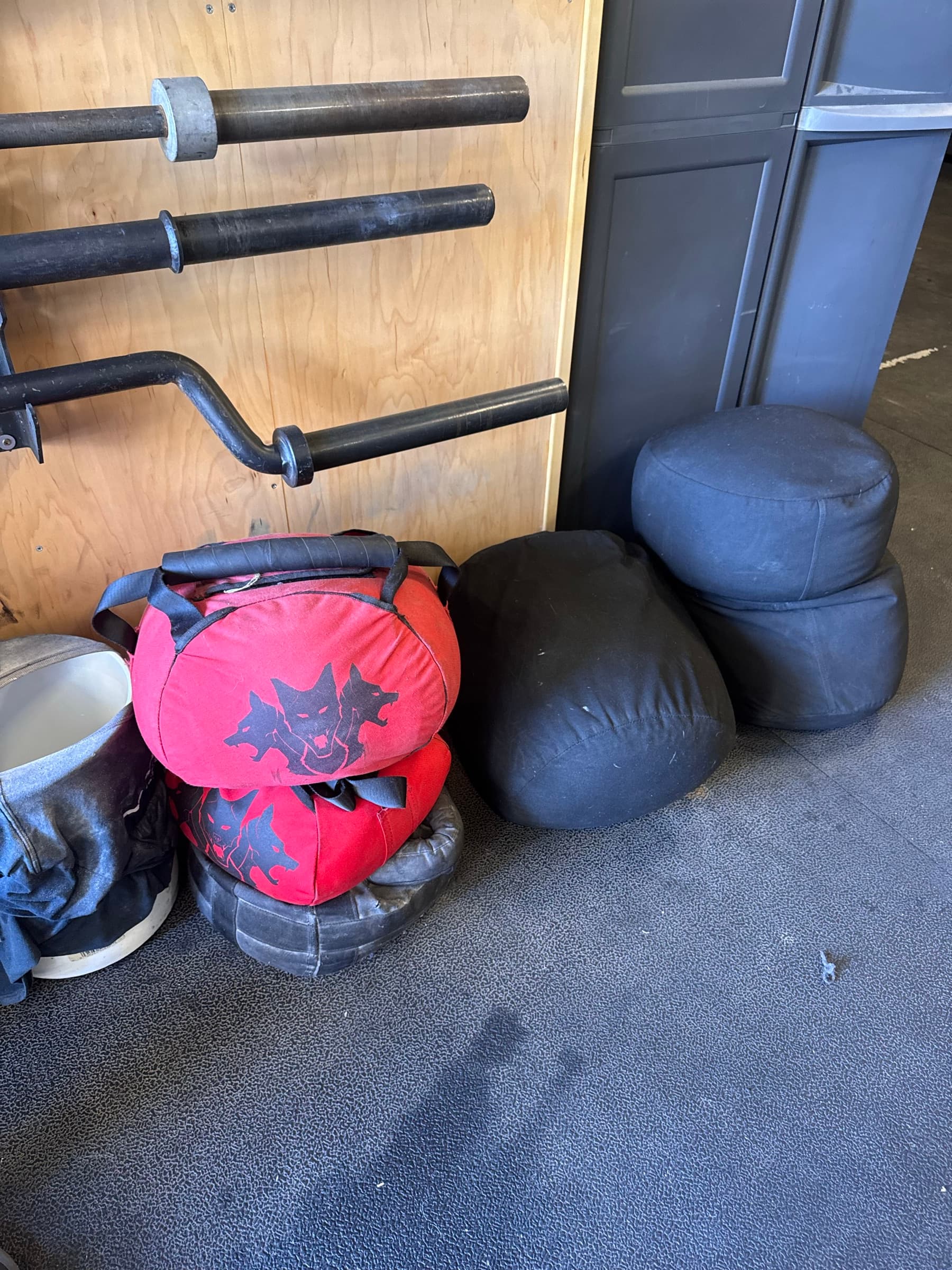 Training pads and bags at Diamondheart Brooklyn