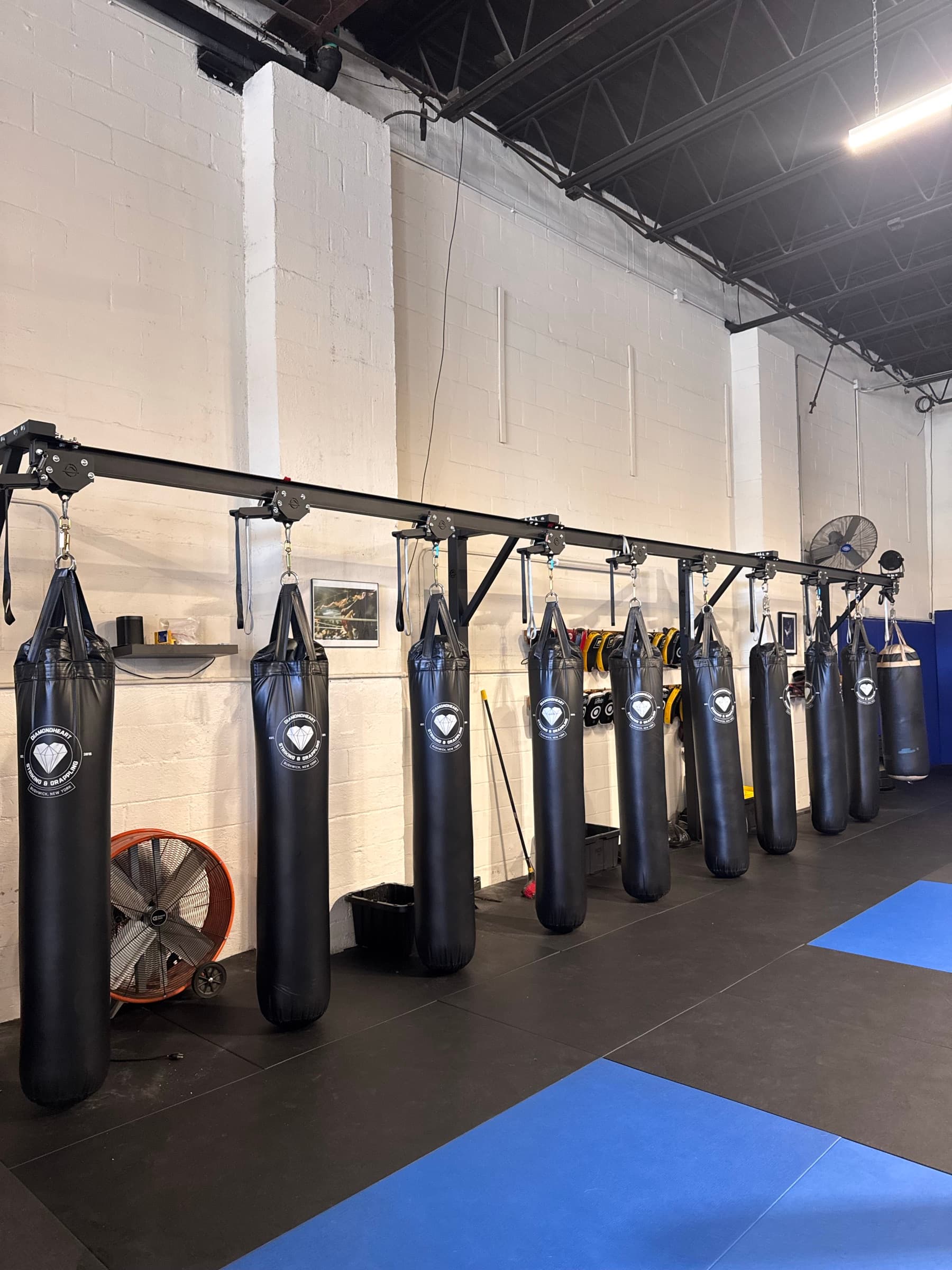 Muay Thai training area at Diamondheart Brooklyn
