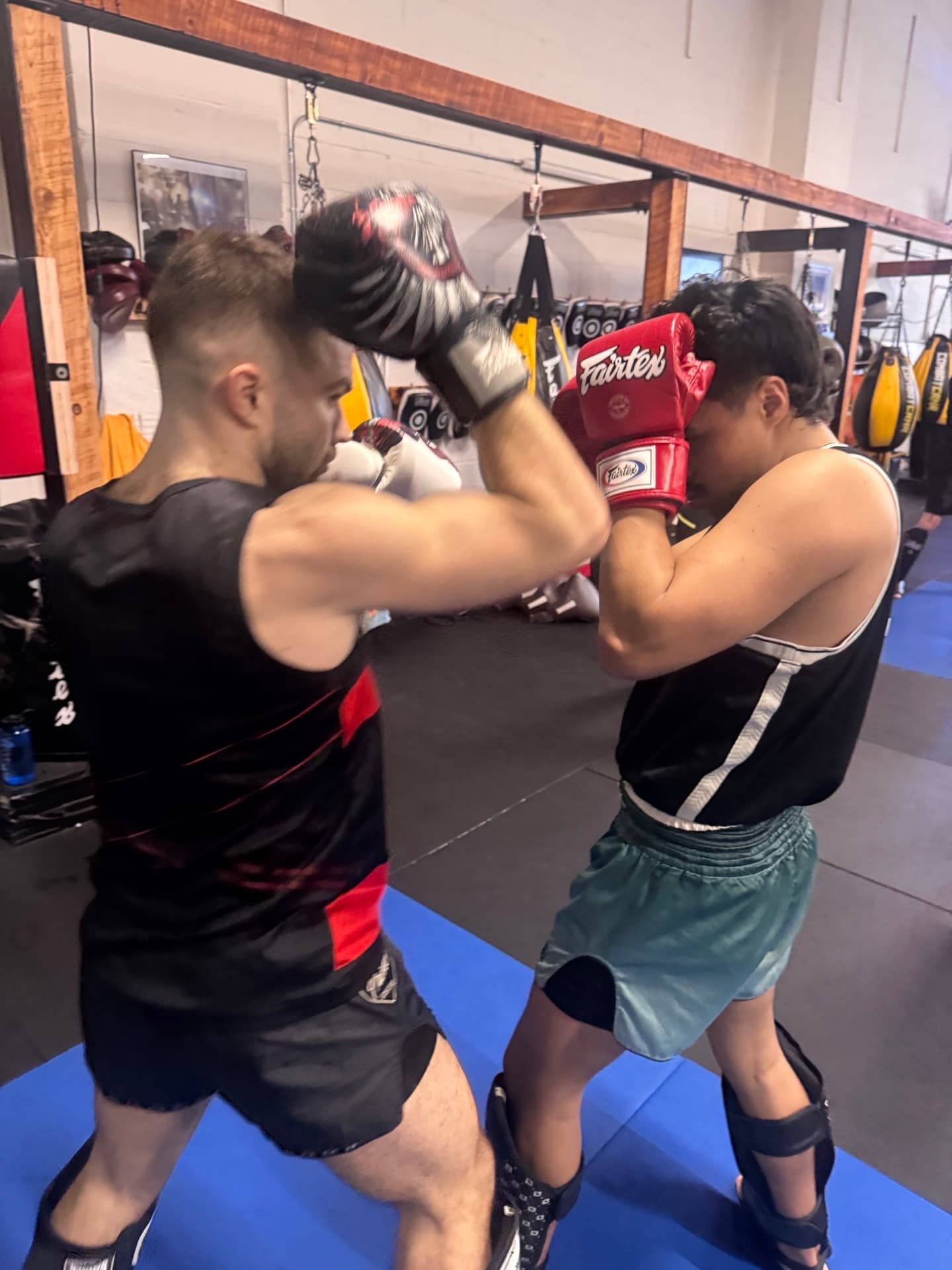 Muay Thai pad work at Diamondheart Brooklyn